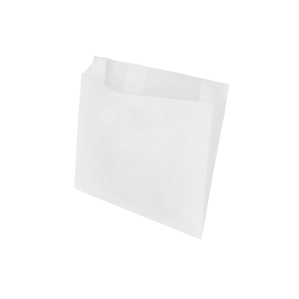 Bolsa blanca de papel Antigraso 11cm x 11cm | Papitas