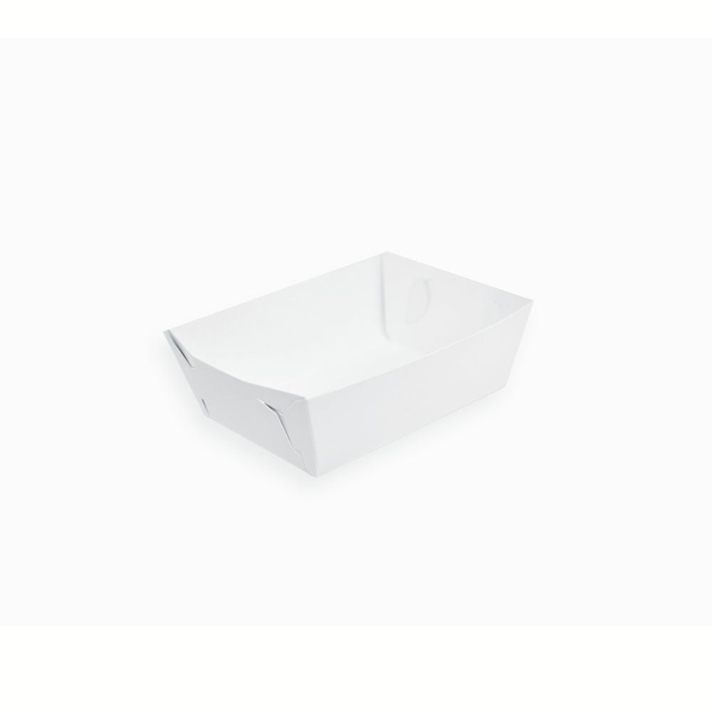 Canoa Blanca en cartón pequeña | 10 cm x 7 cm x 4 cm