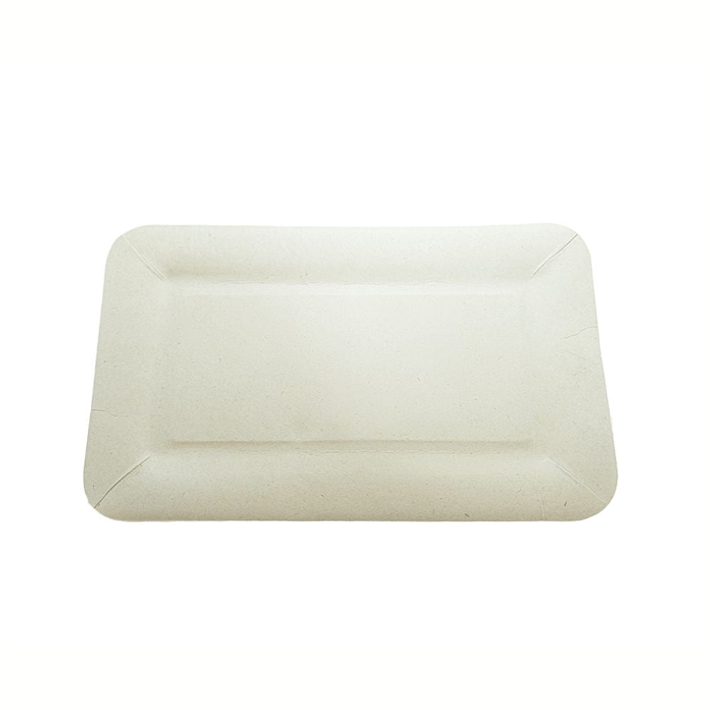 Plato rectangular de cartón Earth Pact con relieve | 21 cm x 13 cm