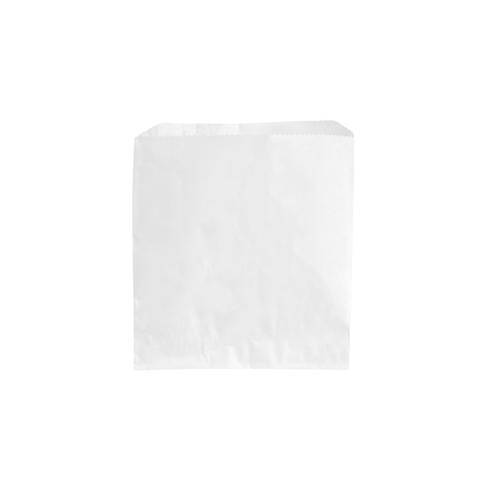 Bolsa blanca de papel Antigraso 11cm x 11cm | Papitas