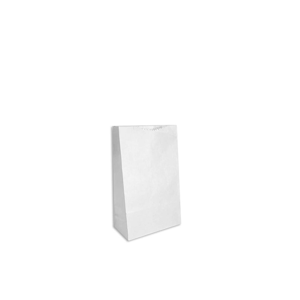 Bolsa blanca de papel Antigraso: tipo base cuadrada | 1 Lb