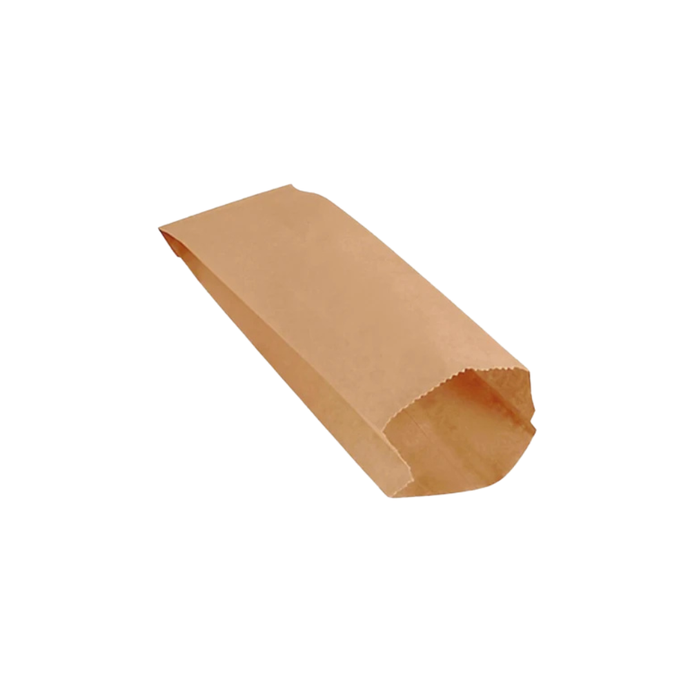 Bolsa de papel Kraft sin manija tipo plegada | 12 Lb - 45 gr
