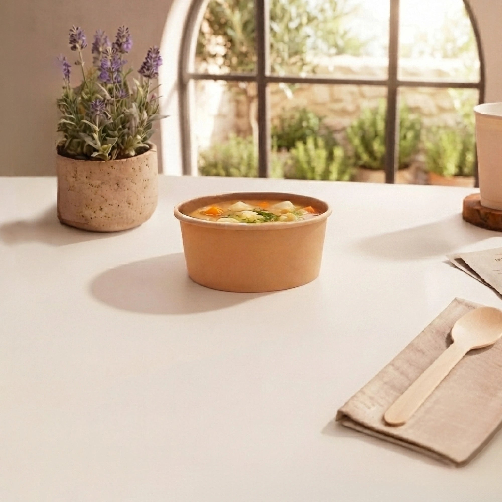 Bowl Kraft Domicilio 750 ml  (25 oz) Importado