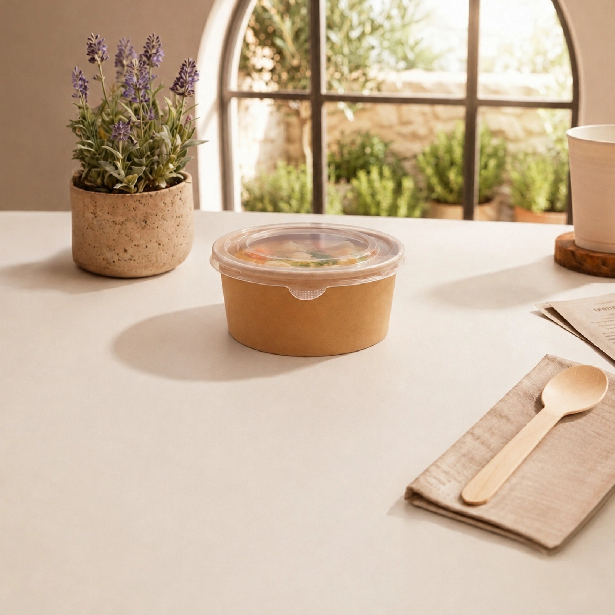 Bowl Kraft Domicilio 750 ml  (25 oz) Importado