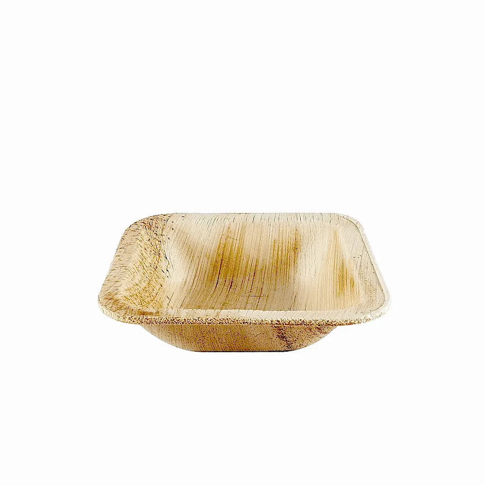 Bowl de Areca cuadrado | Mediano 14 cm / Paquete x 10 Uds