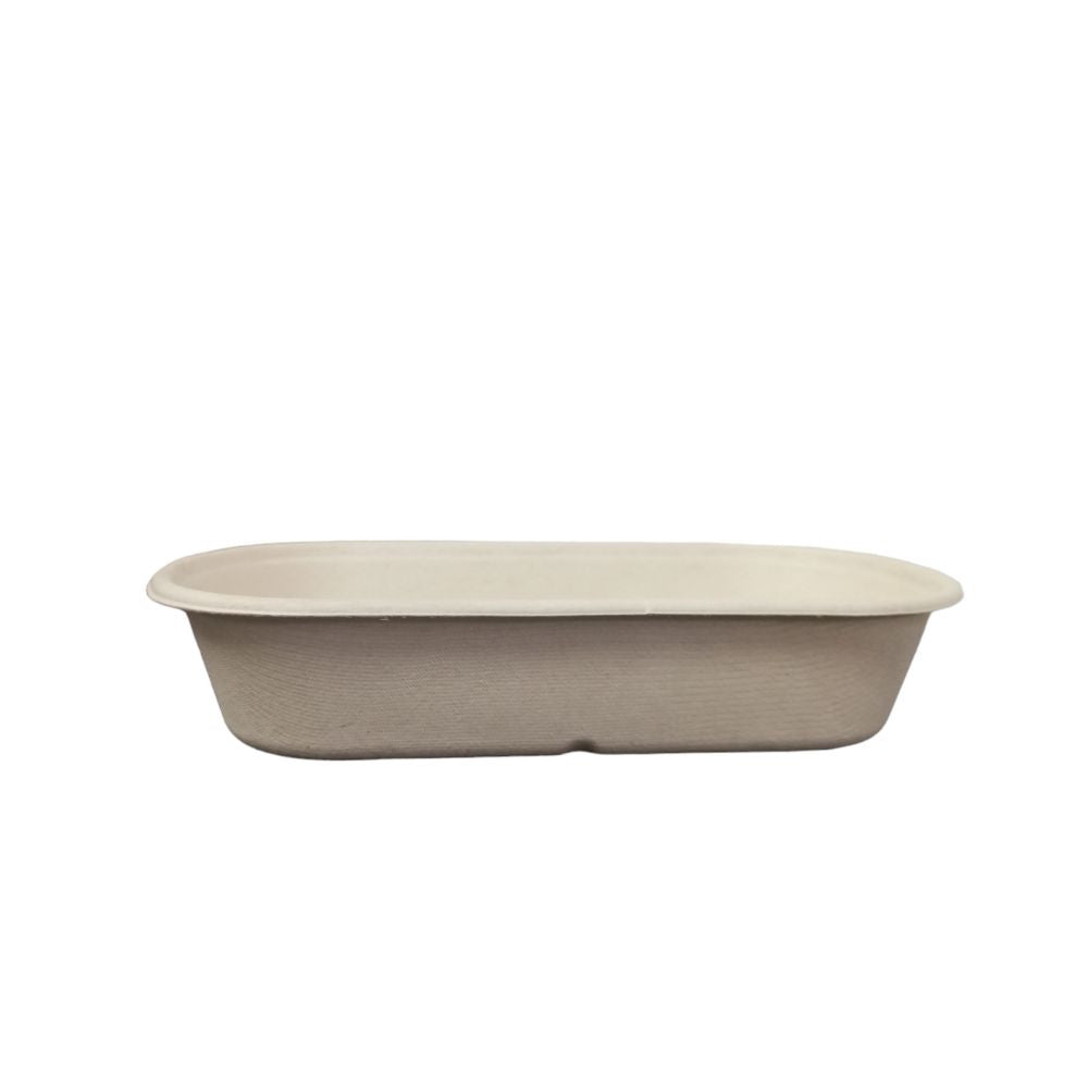 Bowl rectangular sin división de pulpa de papel | 850 ml