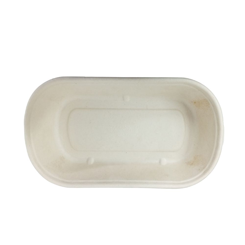 Bowl rectangular sin división de pulpa de papel | 850 ml