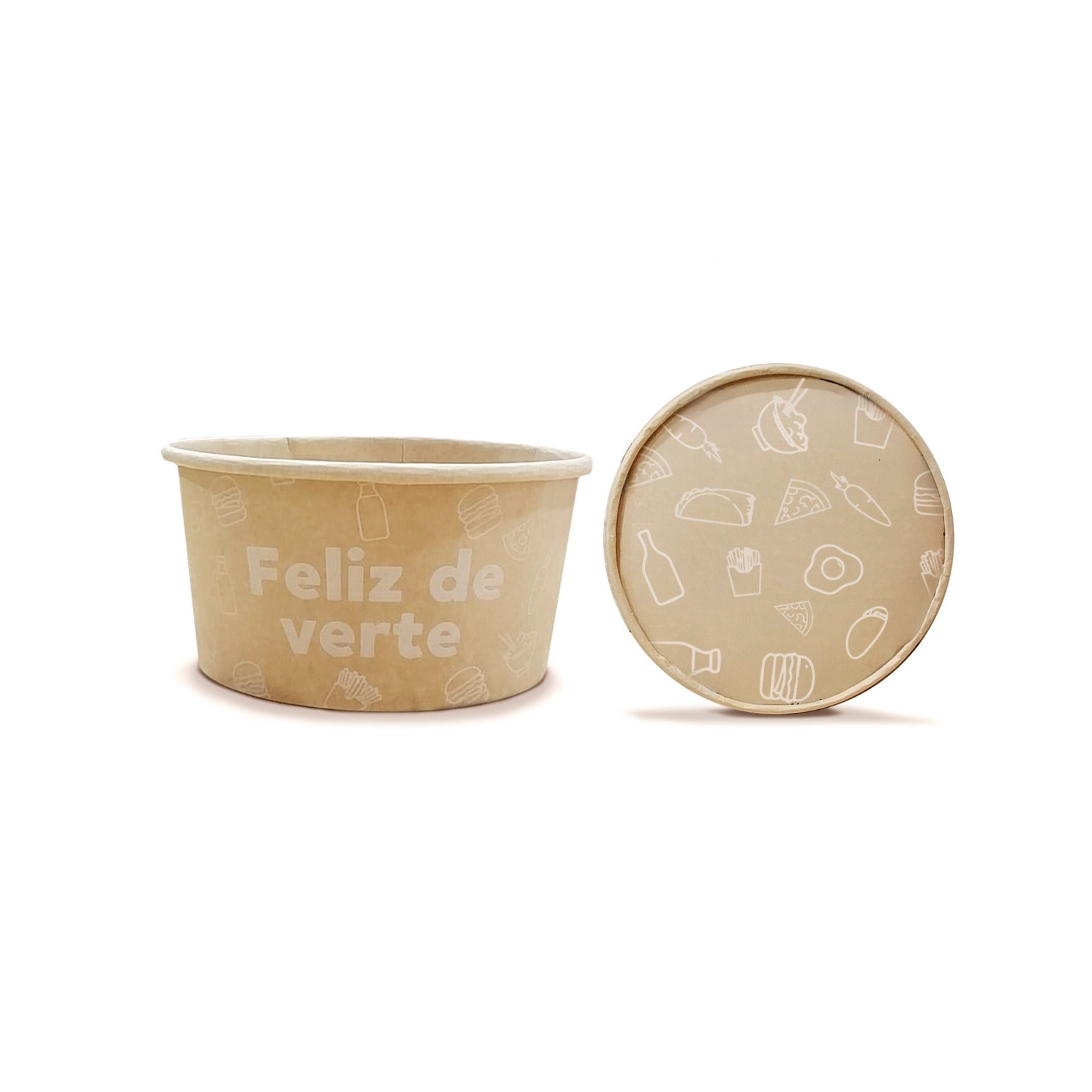 Bowl Kraft Domicilio 1.000 ml (32 oz) personalizado