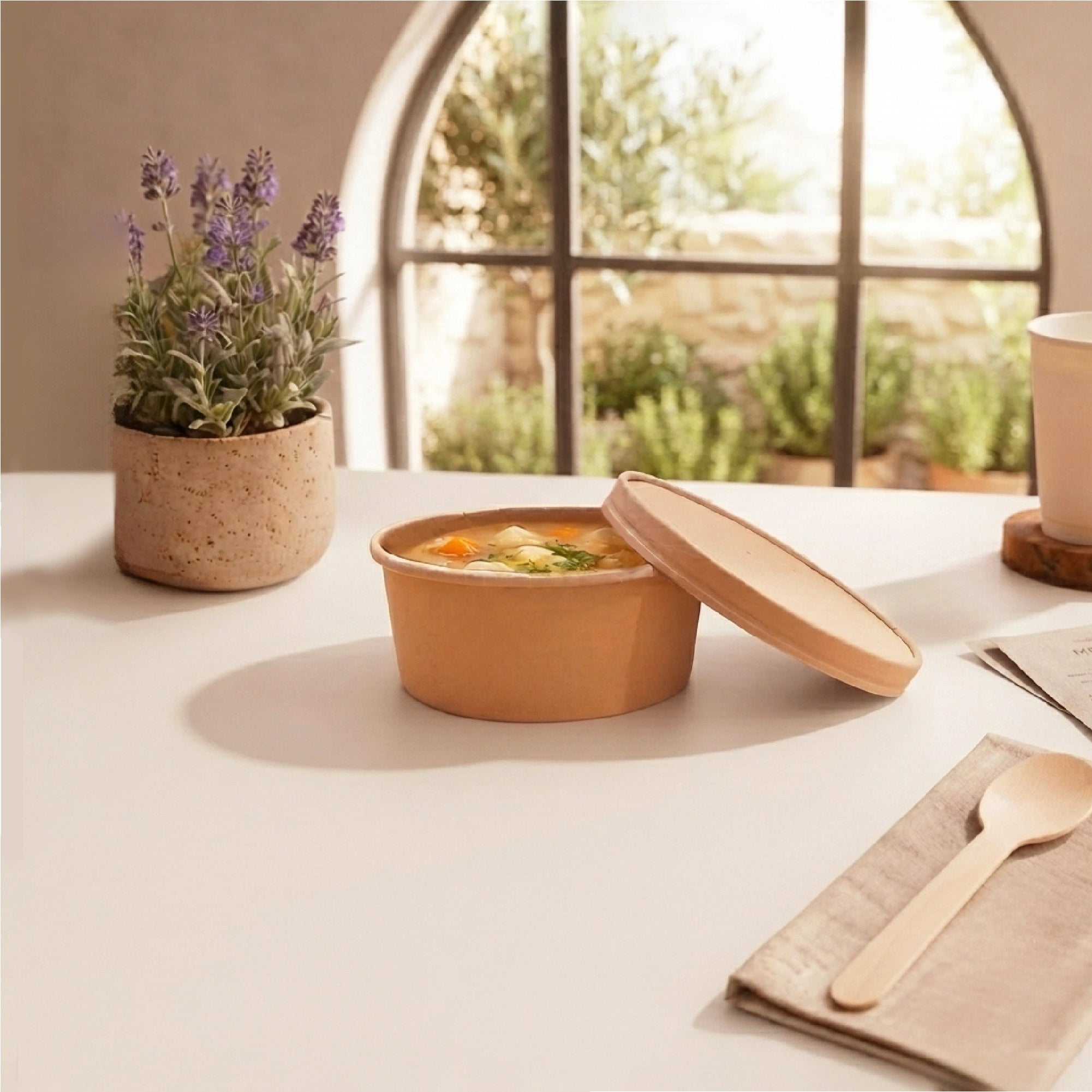 Bowl Kraft para Domicilios de 750 ml  (25 oz) Nacional
