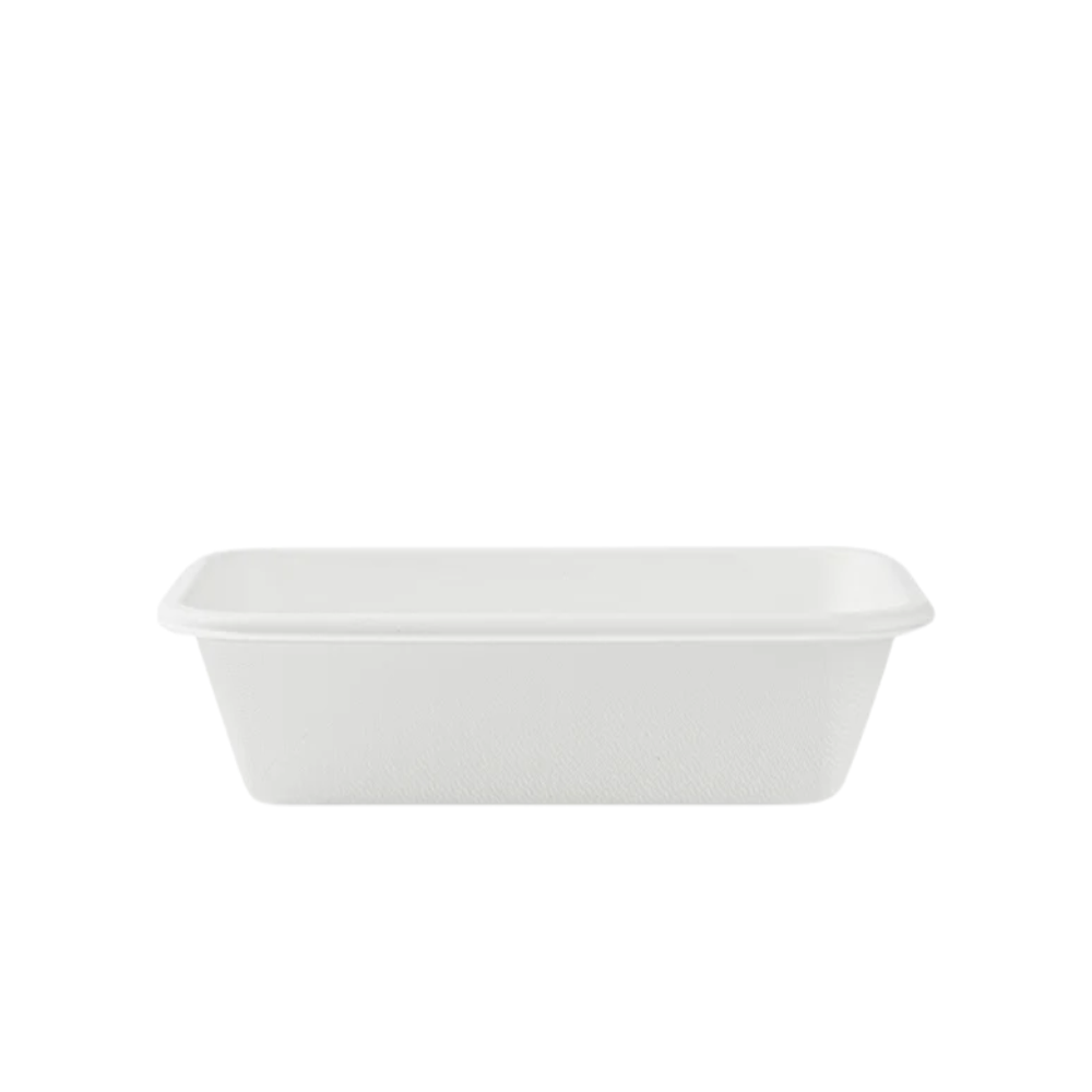 Bowl rectangular de Pulpa de Papel sin tapa | 650 ml