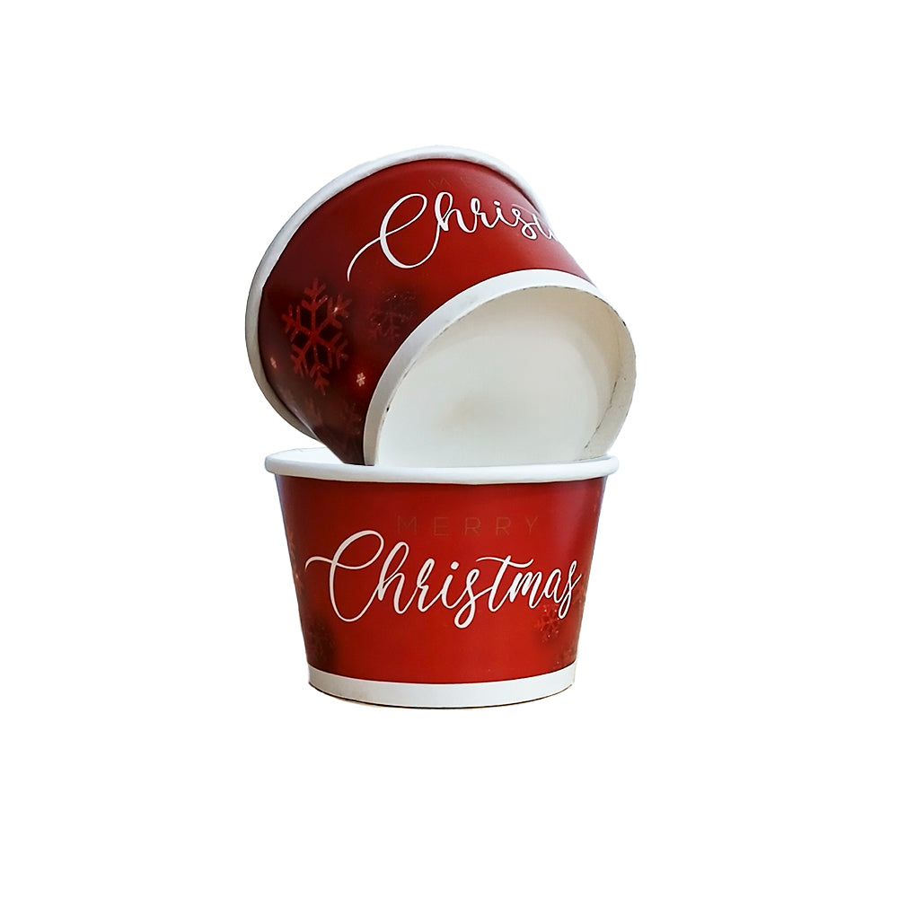 Ecotazón 6oz / 236ml - Rojo Christmas| Paquete x 25 Uds