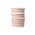 Ecotazón de cartón color rosa con puntos | 6 Oz