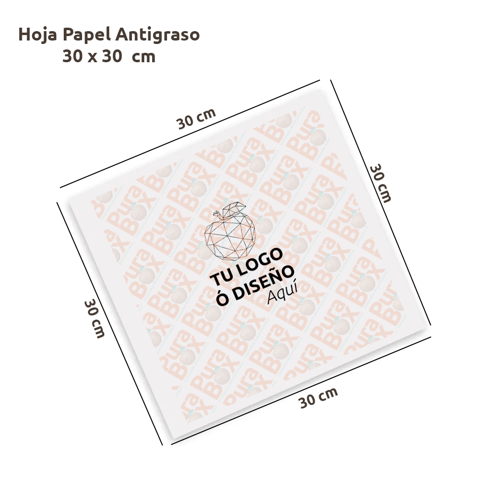 Papel antigrasi personalizado 30x30
