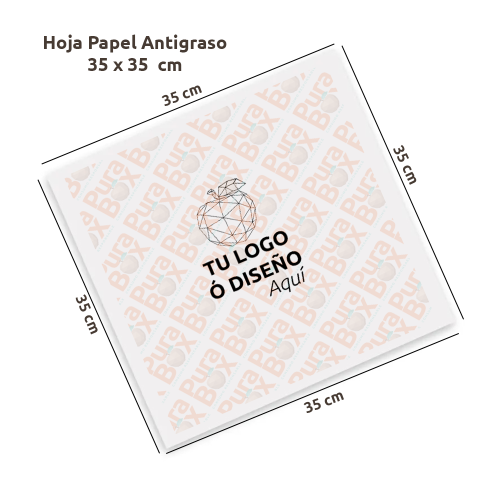 Papel Antigraso personalizado 35x35 