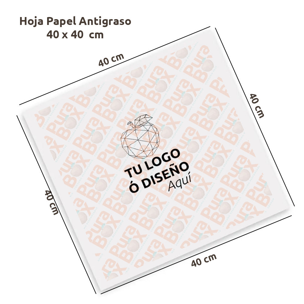 Hoja De Papel Antigraso | Personalizadas 40X 40 CM