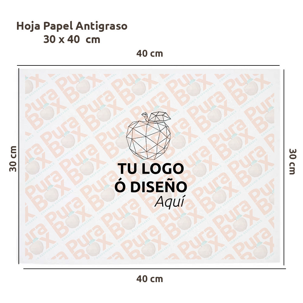 Hoja De Papel Antigraso | Personalizadas 30 X 40 CM