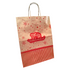Bolsa kraft con manija 30cm x23cm x40.5cm / Navidad  Paquete 25 Und