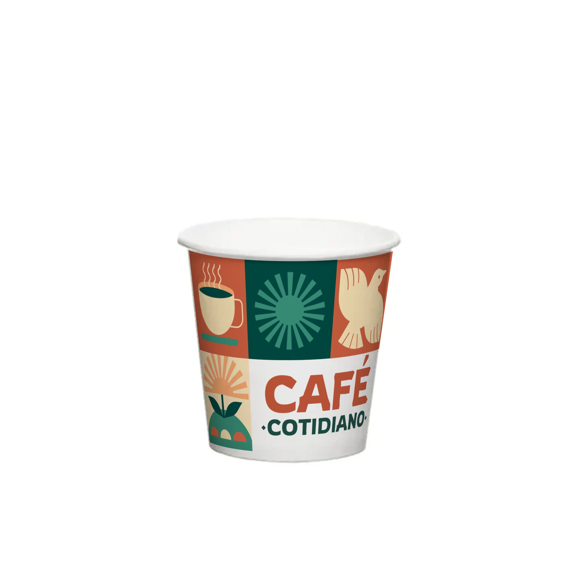 Vaso Cartón Blanco 4 oz Personalizado Offset 1 a 4 Tintas