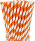 Pitillo Papel 3 Capas Envoltura - 8 mm x 20 cm| Blanco/Naranja