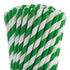 Pitillo Papel 3 Capas Envoltura - 8 mm x 20 cm| Blanco/Verde