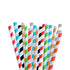 Pitillo de papel con envoltura - 20 cm de largo | Colores Surtidos