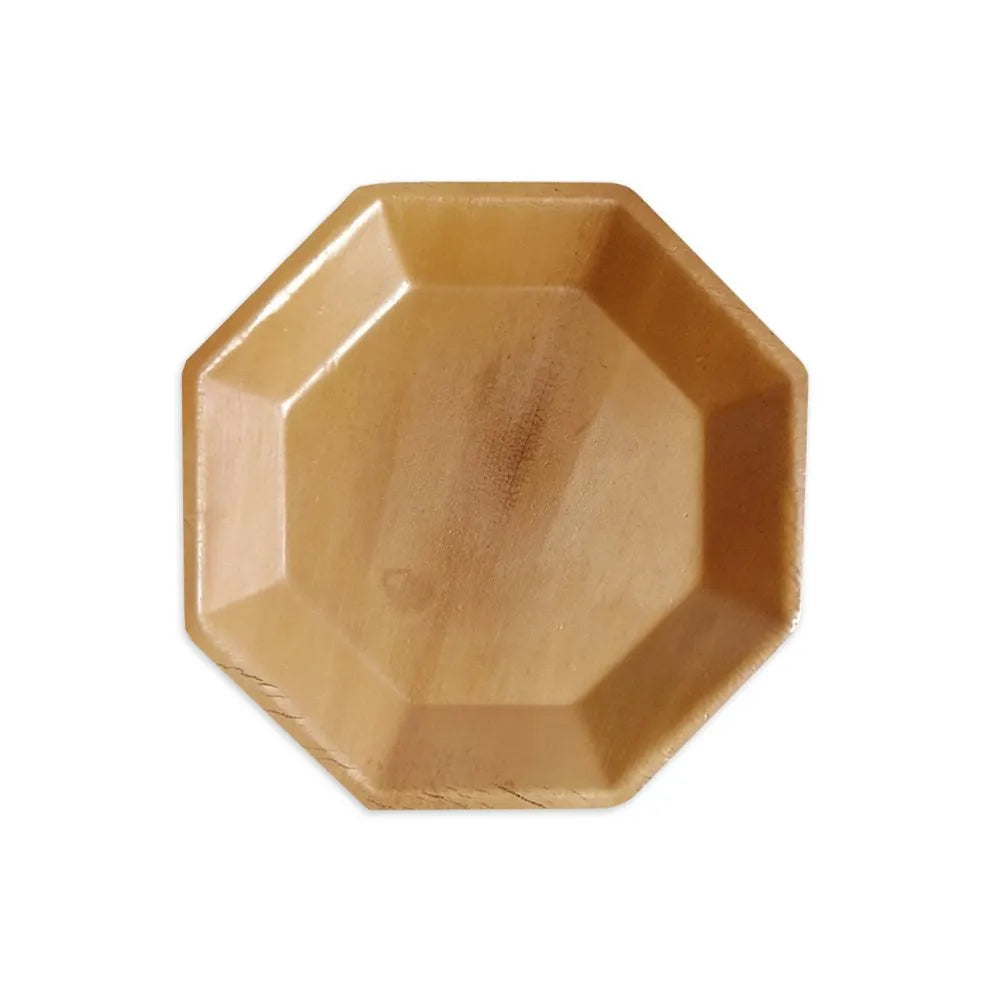 Plato de Guadua octagonal 17 cm x 17 cm | Paquete x 10 Uds