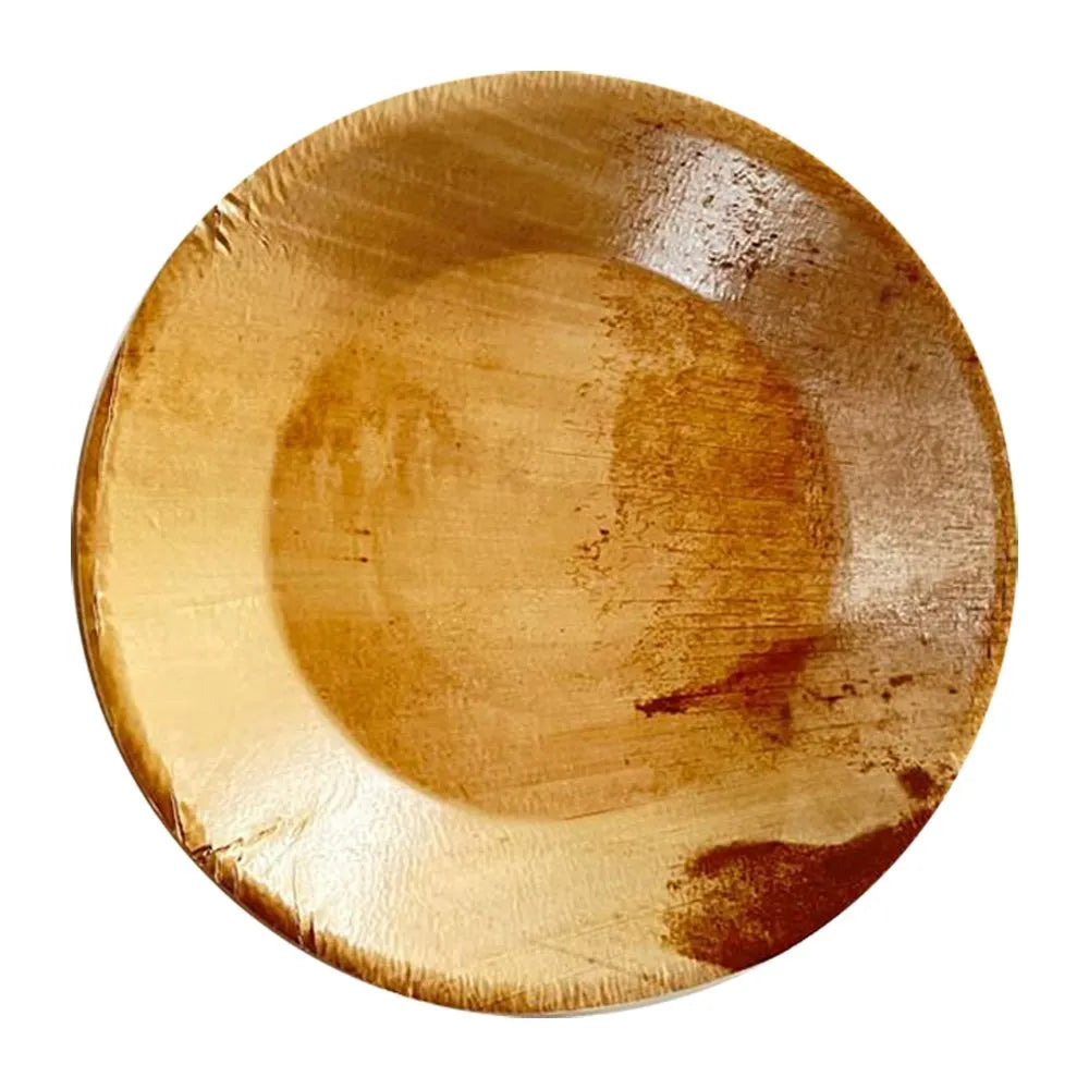 Plato de Guadua redondo 26 cm x 26 cm | Paquete x 10 Uds