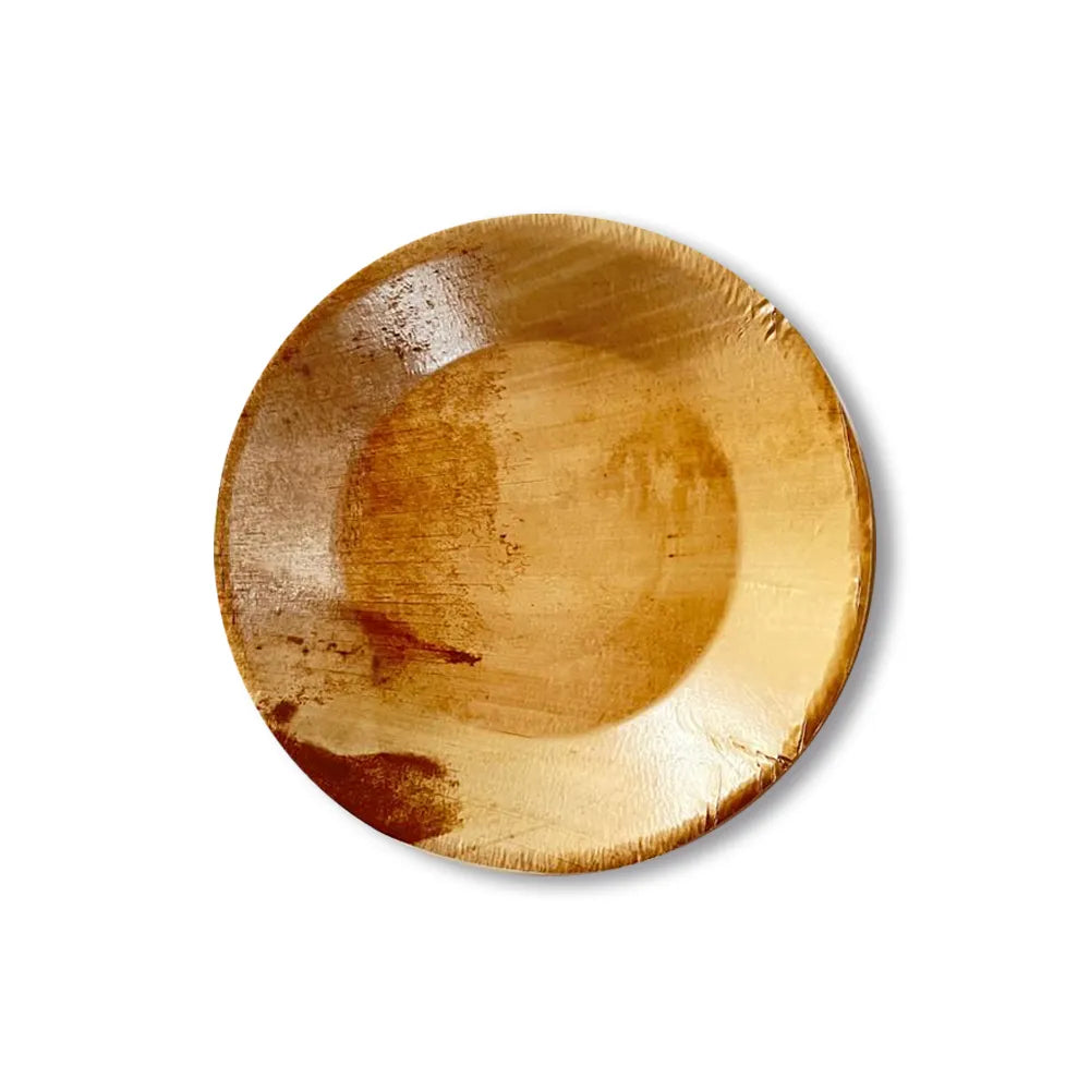 Plato de Guadua redondo 23 cm x 23 cm | Paquete x 10 Uds