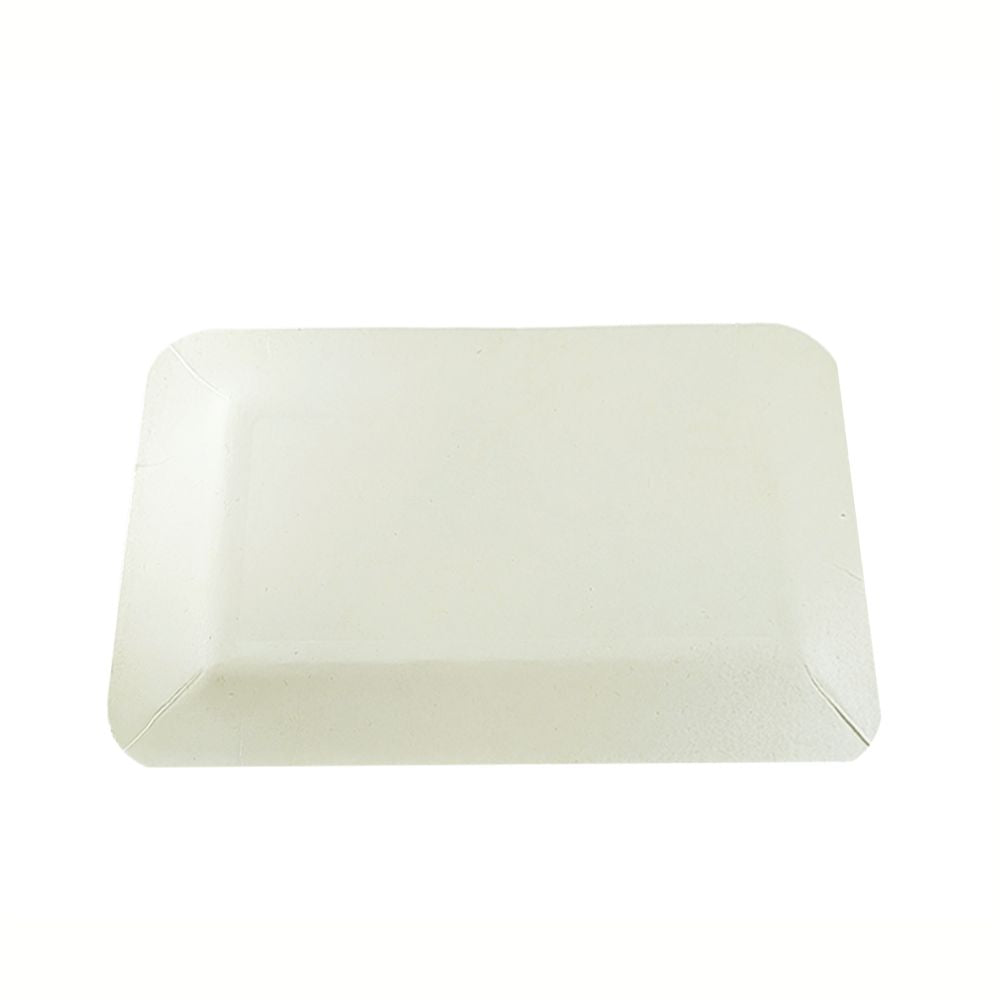 Plato rectangular de cartón Earth Pact con relieve | 21 cm x 13 cm