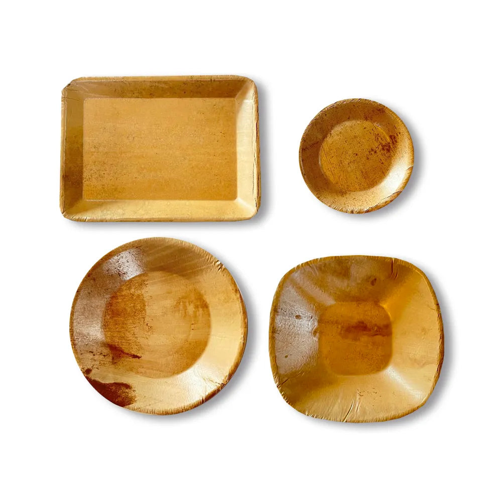 Plato de Guadua octagonal 17 cm x 17 cm | Paquete x 10 Uds