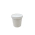 Tazón Kraft Blanco con Tapa 16 oz