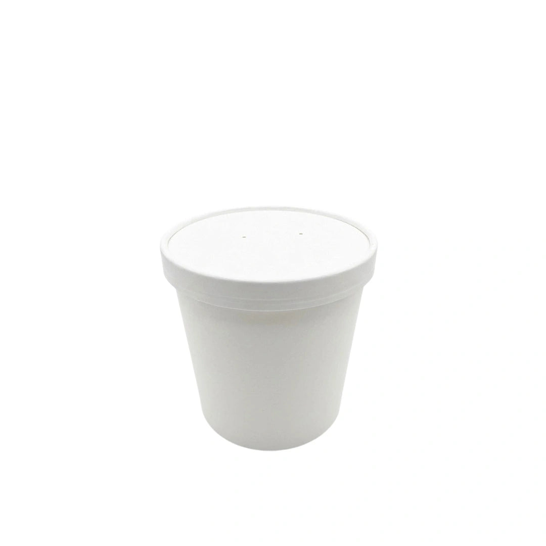 Tazón Kraft Blanco con Tapa 26 oz 