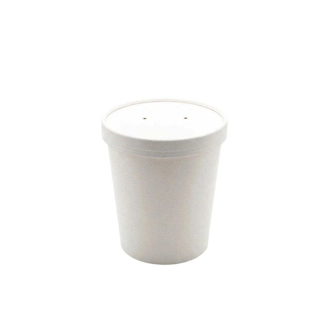 Tazón Kraft Blanco con Tapa 32 oz