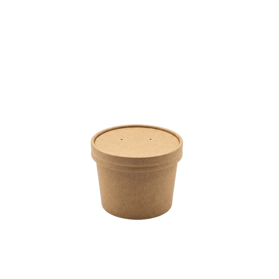 Tazón Kraft con Tapa 12 oz