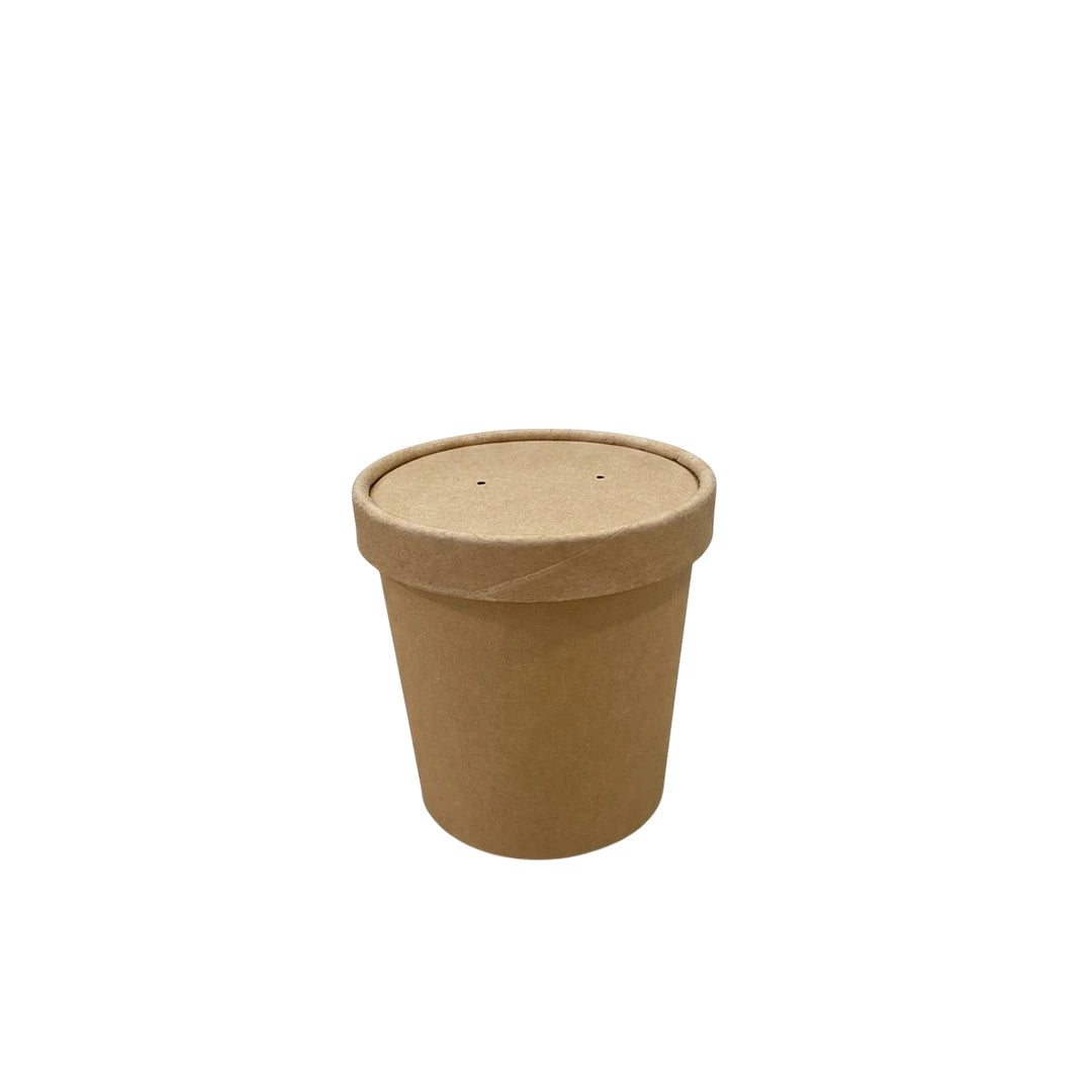 Tazón Kraft con Tapa 16 oz