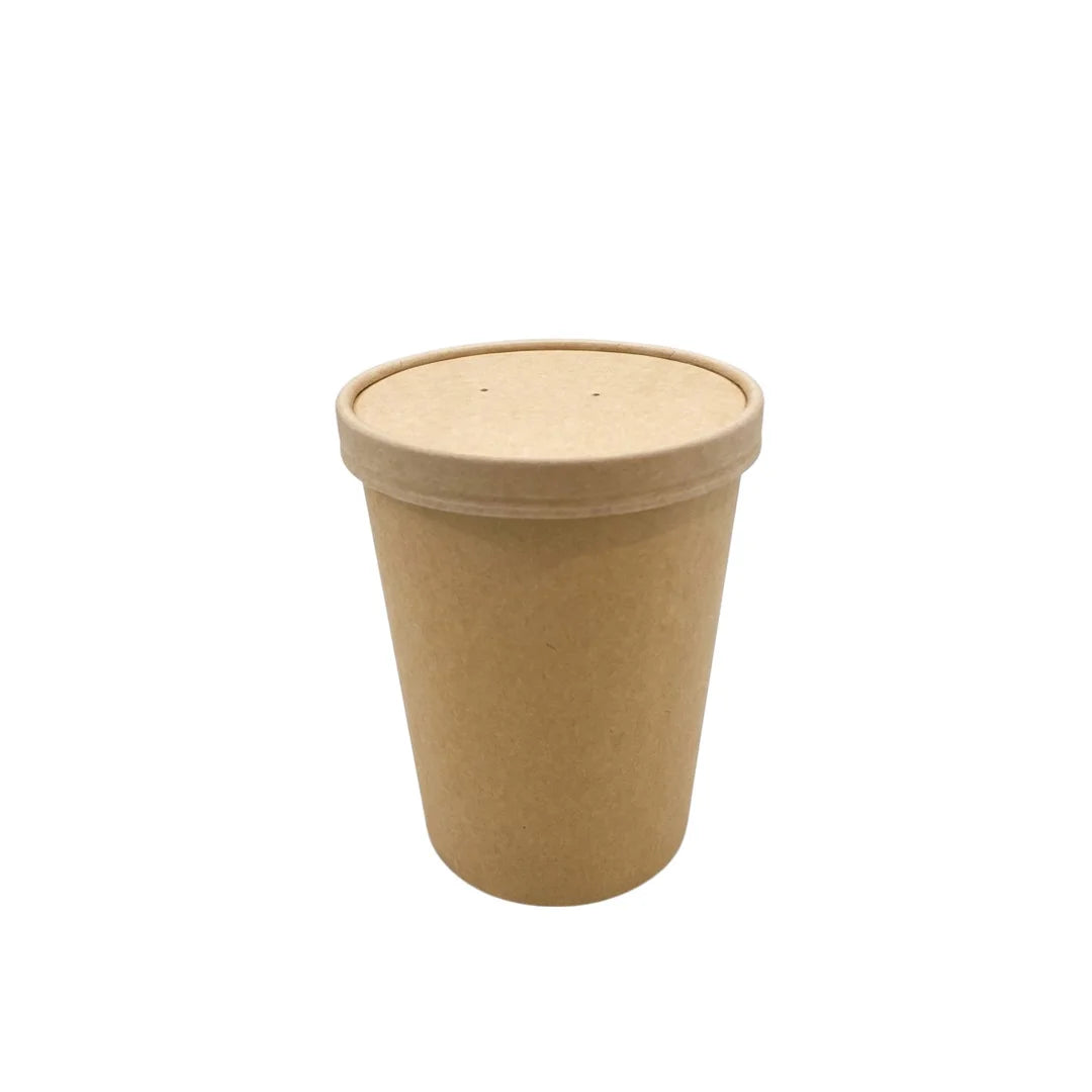 Tazón Kraft con Tapa 32 oz