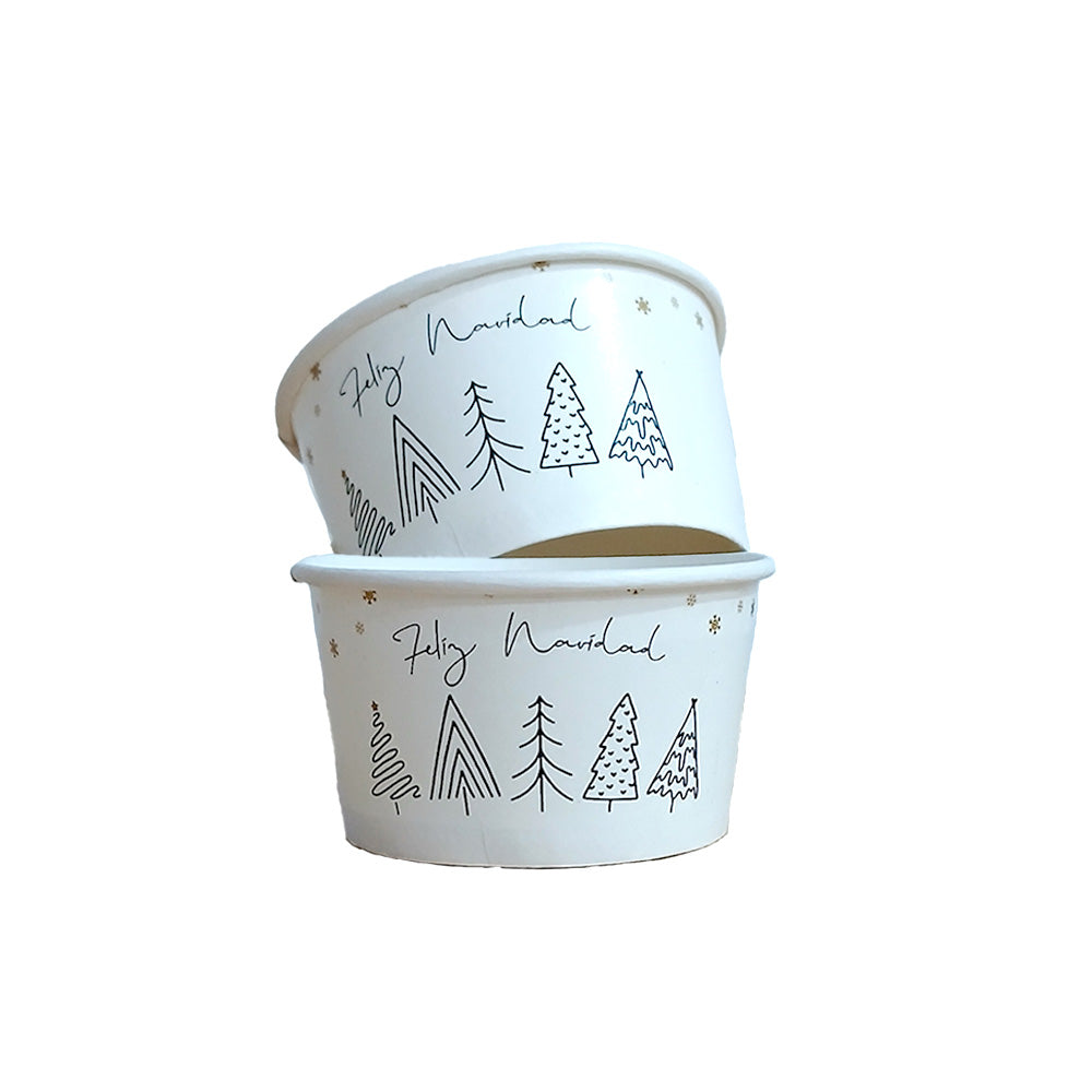 Ecotazon 6oz / 236 ml - Navidad Árbol x 5 - Paquete x 50 Uds